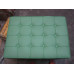 Green Barcelona Chair With Ottomanin Italian Leather in Standard grade