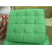 Green Barcelona Chair With Ottomanin Italian Leather in Standard grade