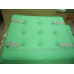 Green Barcelona Chair With Ottomanin Italian Leather in Standard grade