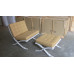 Camel Barcelona Chair With Ottomanin Italian Leather in Standard grade Camel Barcelona Chair With Ottomanin Italian Leather in Standard grade