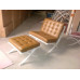 Khaki Barcelona Chair With Ottomanin Italian Leather in Standard grade Khaki Barcelona Chair With Ottomanin Italian Leather in Standard grade
