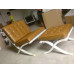 Khaki Barcelona Chair With Ottomanin Italian Leather in Standard grade Khaki Barcelona Chair With Ottomanin Italian Leather in Standard grade