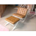 Khaki Barcelona Chair With Ottomanin Italian Leather in Standard grade Khaki Barcelona Chair With Ottomanin Italian Leather in Standard grade