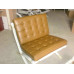 Khaki Barcelona Chair With Ottomanin Italian Leather in Standard grade Khaki Barcelona Chair With Ottomanin Italian Leather in Standard grade