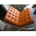 Mustard Brown Barcelona Chair With Ottomanin Italian Leather in Standard grade