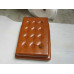 Mustard Brown Barcelona Chair With Ottomanin Italian Leather in Standard grade