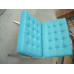 Blue Barcelona Chair With Ottomanin Italian Leather in Standard grade Blue Barcelona Chair With Ottomanin Italian Leather in Standard grade