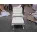 White Barcelona Chair With Ottomanin Italian Leather in Standard grade White Barcelona Chair With Ottomanin Italian Leather in Standard grade