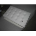 White Barcelona Chair With Ottomanin Italian Leather in Standard grade White Barcelona Chair With Ottomanin Italian Leather in Standard grade