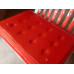 Red Barcelona Chair With Ottomanin Italian Leather in Standard grade Red Barcelona Chair With Ottomanin Italian Leather in Standard grade