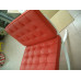 Red Barcelona Chair With Ottomanin Italian Leather in Standard grade Red Barcelona Chair With Ottomanin Italian Leather in Standard grade