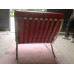 Red Barcelona Chair With Ottomanin Italian Leather in Standard grade Red Barcelona Chair With Ottomanin Italian Leather in Standard grade
