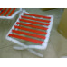 Red Barcelona Chair With Ottomanin Italian Leather in Standard grade Red Barcelona Chair With Ottomanin Italian Leather in Standard grade