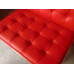 Red Barcelona Chair With Ottomanin Italian Leather in Standard grade Red Barcelona Chair With Ottomanin Italian Leather in Standard grade