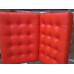 Red Barcelona Chair With Ottomanin Italian Leather in Standard grade Red Barcelona Chair With Ottomanin Italian Leather in Standard grade