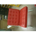 Red Barcelona Chair With Ottomanin Italian Leather in Standard grade Red Barcelona Chair With Ottomanin Italian Leather in Standard grade