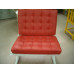Red Barcelona Chair With Ottomanin Italian Leather in Standard grade Red Barcelona Chair With Ottomanin Italian Leather in Standard grade