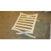 Cream Barcelona Chair With Ottomanin Italian Leather in Standard grade