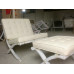 Off White Barcelona Chair With Ottomanin Italian Leather in Standard grade Off White Barcelona Chair With Ottomanin Italian Leather in Standard grade