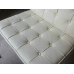 Off White Barcelona Chair With Ottomanin Italian Leather in Standard grade Off White Barcelona Chair With Ottomanin Italian Leather in Standard grade