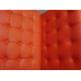Orange Barcelona Chair With Ottomanin Italian Leather in Standard grade Orange Barcelona Chair With Ottomanin Italian Leather in Standard grade