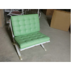 Green Barcelona Chair in Italian Leather in Standard grade