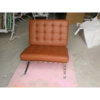 Saddle Barcelona Chair in Italian Leather in Standard grade