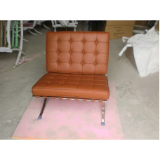 Saddle Barcelona Chair in Italian Leather in Standard grade