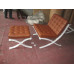 Saddle Barcelona Chair in Italian Leather in Standard grade