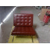 Sorrel Barcelona Chair in Italian Leather in Standard grade Sorrel Barcelona Chair in Italian Leather in Standard grade