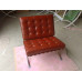 Sorrel Barcelona Chair in Italian Leather in Standard grade Sorrel Barcelona Chair in Italian Leather in Standard grade