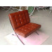Sorrel Barcelona Chair in Italian Leather in Standard grade Sorrel Barcelona Chair in Italian Leather in Standard grade