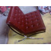 Sorrel Barcelona Chair in Italian Leather in Standard grade Sorrel Barcelona Chair in Italian Leather in Standard grade