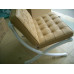Beige Light Yellow Middle Tan Barcelona Chair in Italian Leather in Standard grade