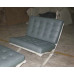 Grey Green Barcelona Chair in Italian Leather in Standard grade