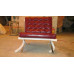 Gloss Maroon Red Barcelona Chair in Italian Leather in Standard grade