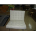 White Barcelona Chair in Italian Leather in Standard grade