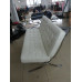 White Barcelona Chair in Italian Leather in Standard grade