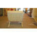 Cream Barcelona Chair in Italian Leather in Standard grade
