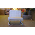 Cream Barcelona Chair in Italian Leather in Standard grade
