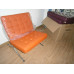 Orange Barcelona Chair in Italian Leather in Standard grade