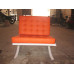 Orange Barcelona Chair in Italian Leather in Standard grade