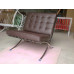 Chocolate Brown Barcelona Chair in Italian Leather in Standard grade
