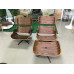 Classic Lounge Chair And Ottoman Of Tall Version In Red With Tigerwood