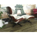 Classic Lounge Chair And Ottoman Of Tall Version In Cream With Tigerwood Classic Lounge Chair And Ottoman Of Tall Version In Cream With Tigerwood
