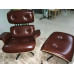 Coffee Brown Aniline Leather Classic Lounge Chair And Ottoman Of Taller Version With Tigerwood Coffee Brown Aniline Leather Classic Lounge Chair And Ottoman Of Taller Version With Tigerwood