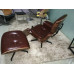 Coffee Brown Aniline Leather Classic Lounge Chair And Ottoman Of Taller Version With Tigerwood Coffee Brown Aniline Leather Classic Lounge Chair And Ottoman Of Taller Version With Tigerwood