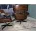 Coffee Brown Aniline Leather Classic Lounge Chair And Ottoman Of Taller Version With Tigerwood Coffee Brown Aniline Leather Classic Lounge Chair And Ottoman Of Taller Version With Tigerwood