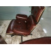Coffee Brown Aniline Leather Classic Lounge Chair And Ottoman Of Taller Version With Tigerwood Coffee Brown Aniline Leather Classic Lounge Chair And Ottoman Of Taller Version With Tigerwood