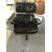 Black Aniline Leather Classic Lounge Chair And Ottoman Of Taller Version With Tigerwood Black Aniline Leather Classic Lounge Chair And Ottoman Of Taller Version With Tigerwood